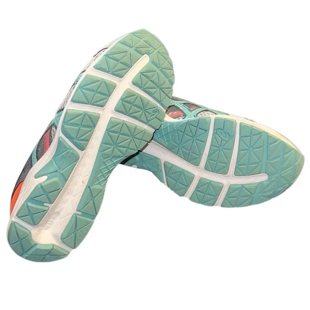 ASICS Gel Contend 3 Sneakers Running Shoes. Womens Size 6.5 Coral Turquoise Gray - Picture 5 of 9